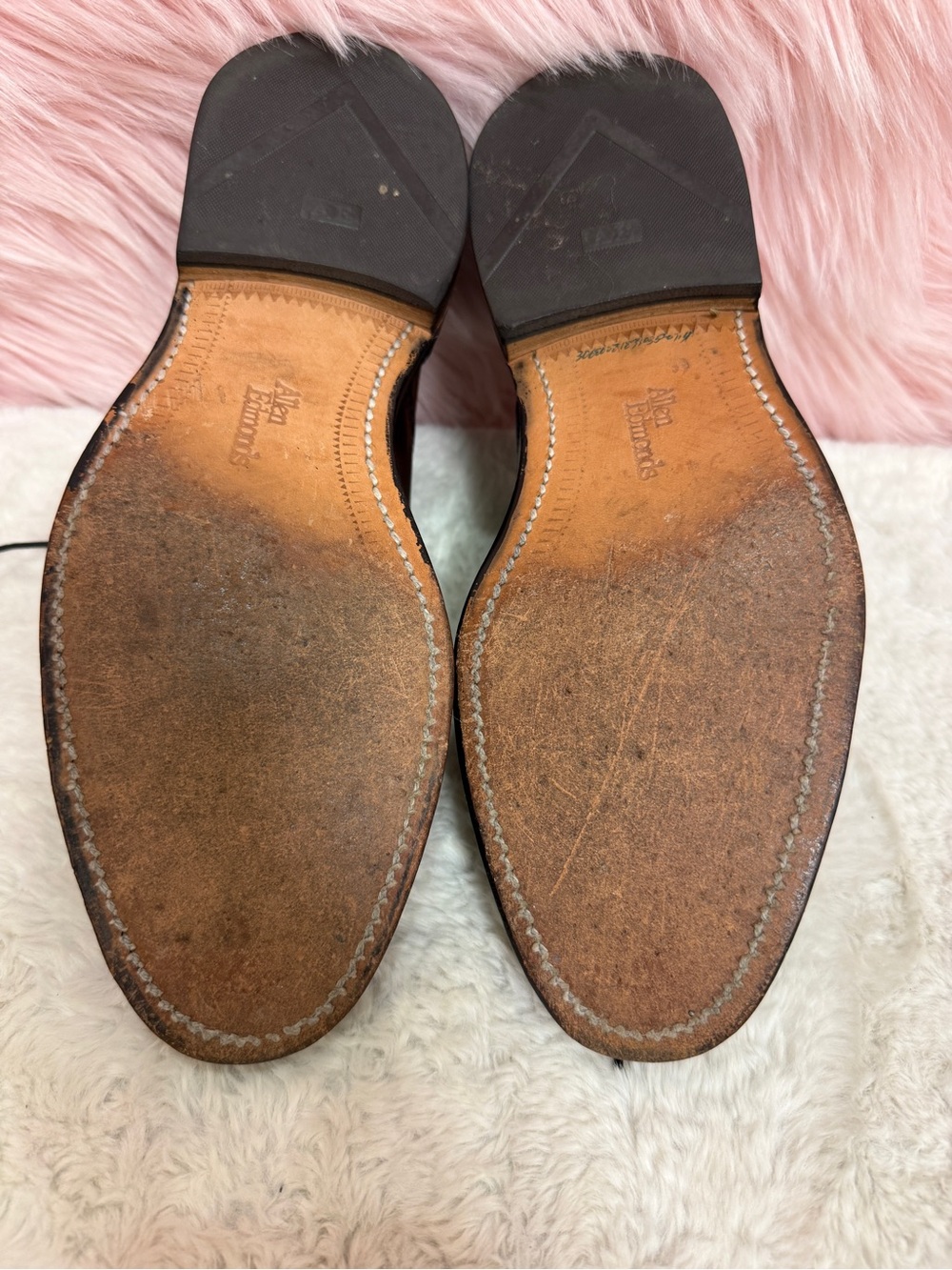 Allen Edmonds Burgundy Cap-Toe Derby Shoes - Picture 6 of 9